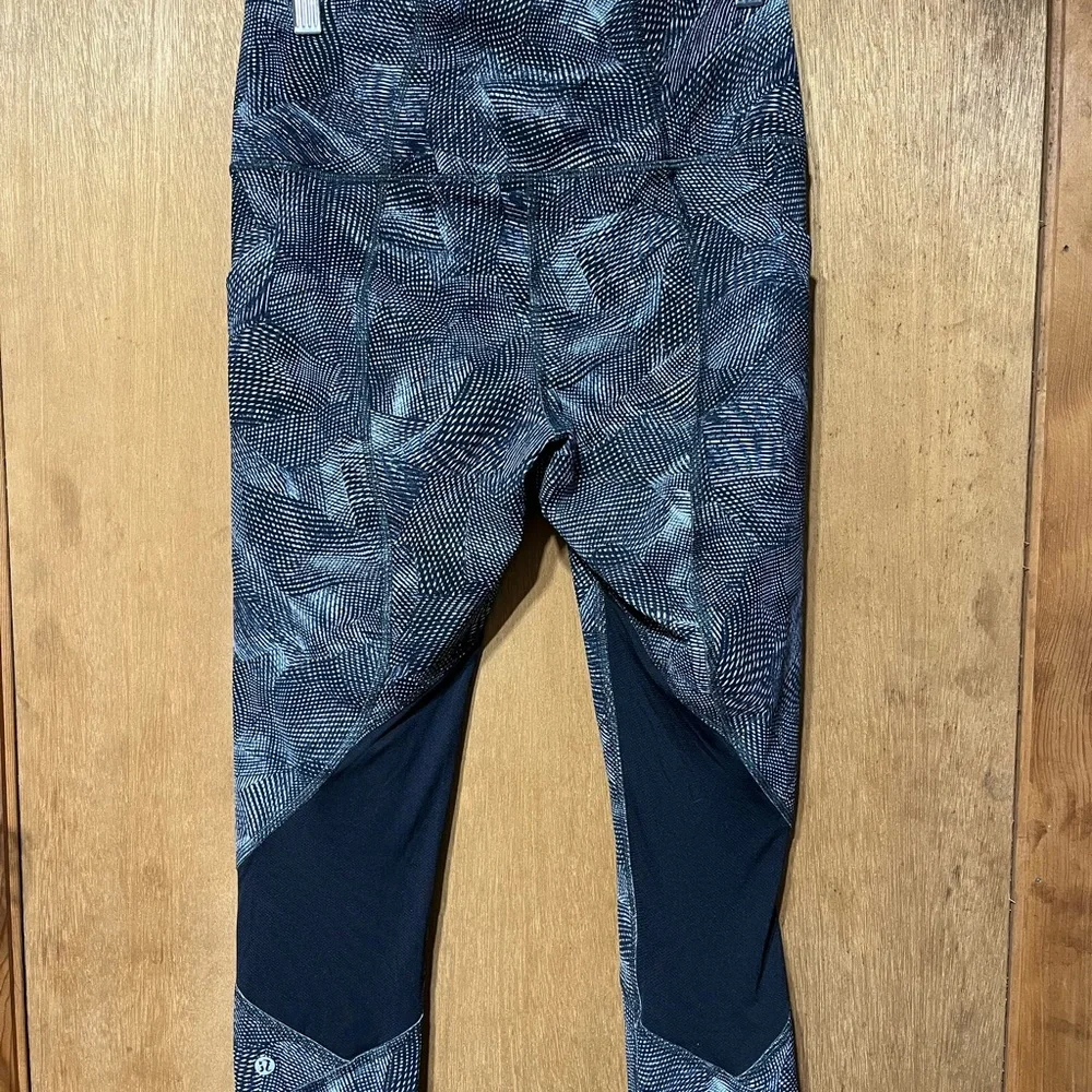 Lululemon‎ Athletica Blue and Gray Leggings High Waist